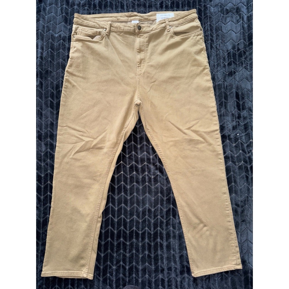 The Perfect Jean NYC Mens‎ Denkhaki Slim Fit Jeans Stretch Khaki Tan Size 44